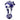 A front view of the 4.5-inch Swirl Color Tube Pipe, showcasing its swirling blue and white glass design.