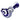A close-up, angled view of the Swirl Color Tube Pipe - 4.5 in, showing its swirling blue and white glass pattern.
