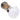 A close-up, angled view of the 2.5-inch Multi Frit Pipe, displaying colorful frit patterns in clear glass.