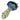 A close-up view of the Swirling Double Blown Spoon Pipe - 4.5 in, showcasing its swirling glass pattern and spoon shape.