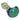 A close-up, angled view of the Swirling Double Blown Spoon Pipe - 4.5 in, showcasing its swirling, colorful glass pattern.