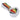 A close-up view of the 3.5-inch Twisted Rasta & White Art Pipe, showcasing its swirling, colorful glass design.