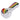 A side view of the 3.5-inch Twisted Rasta & White Art Pipe, featuring colorful bands of red, yellow, and green glass.