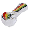 Twisted Rasta & White Art Pipe - 3.5 in