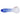A side view of the Gradient Glass Frit Pipe - 3.5 in, featuring a blue and clear glass design.