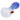 A close-up, angled view of the 3.5-inch Gradient Glass Frit Pipe, showcasing the blue and clear glass frit pattern.