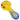 A close-up, angled view of the Gradient Glass Frit Pipe - 3.5 in, showcasing its colorful glass frit pattern.