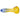 A side view of the 3.5-inch Gradient Glass Frit Pipe, showcasing its vibrant blue and yellow gradient design.