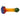 A side view of the 4.5-inch Colorful Reversal Art Spoon Pipe, displaying a vibrant, curved glass design.