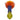 A side view of the 4.5-inch Colorful Reversal Art Spoon Pipe, showcasing its colorful glass design and curved shape.