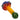 A three-quarter view of the 4.5-inch Colorful Reversal Art Spoon Pipe, showcasing its vibrant, swirling glass pattern.