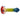A side view of the 4.5-inch Colorful Reversal Art Spoon Pipe, showcasing its vibrant, swirling color pattern.