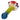 A side view of the 4.5-inch Colorful Reversal Art Spoon Pipe with a vibrant, swirling glass pattern.