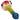 A vibrant, angled view of the 4.5-inch Colorful Reversal Art Spoon Pipe, displaying its colorful, swirled glass design.
