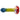 A side view of the 4.5-inch Colorful Reversal Art Spoon Pipe, showcasing its vibrant, multi-colored glass design.