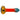 A side view of the 4.5-inch Colorful Reversal Art Spoon Pipe, showcasing its vibrant color scheme and curved design.