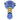 Front view of the Wig Wag Reversal Spoon Pipe, a blue glass pipe angled slightly upwards against a plain white backdrop.