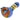 A side view of the 4.5-inch Wig Wag Reversal Spoon Pipe, showcasing its vibrant color pattern and curved design.