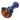 Front view of the 4.5-inch Net Reversal Spoon Pipe, showcasing a vibrant blue and white glass swirl design.