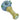 A close-up view of the 4.5-inch Net Reversal Spoon Pipe, showcasing its swirling blue and green glass design.