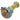 Front view of the 4.5-inch Net Reversal Spoon Pipe, featuring a colorful swirl pattern in clear glass.