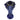A close-up, angled view of the 4.5-inch Net Reversal Spoon Pipe, featuring swirling blue and white glass.