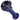 Front view of the 4.5-inch Net Reversal Spoon Pipe, showcasing its vibrant, swirling blue and white glass design.