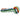 A front view of the 4.5-inch Slime Rasta Rainbow Spoon Pipe, showcasing its colorful, curved design against a plain white backdrop.