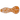 Top-down view of the Cloud Cali Inc Dankstop 3-inch Glass Fumed Swirl Hand Pipe showing its orange-and-white fumed swirl pattern and glossy spoon shape.
