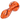 Angled close-up of the Cloud Cali Inc Dankstop 3-inch Glass Fumed Swirl Hand Pipe showing its glossy orange fumed swirl pattern and rounded bowl against a white background