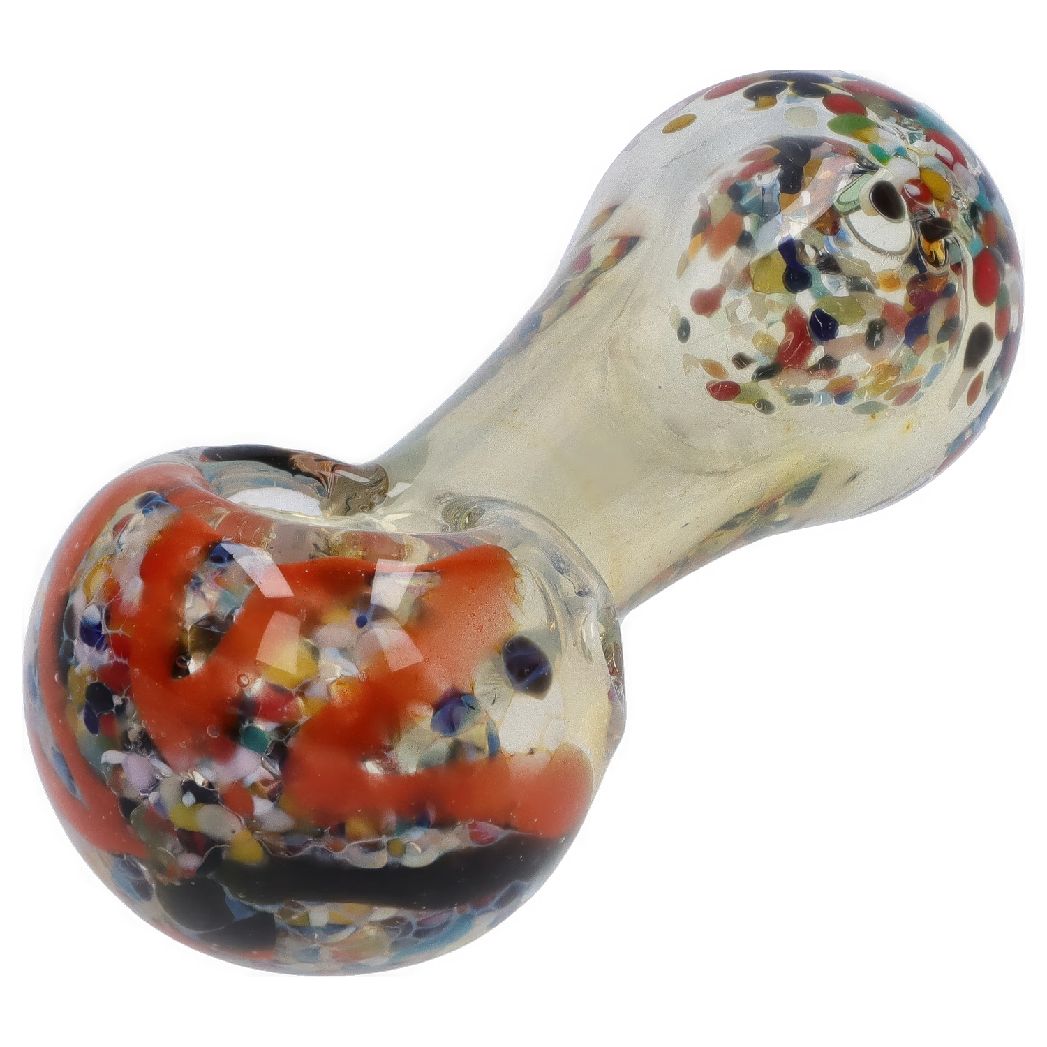Danksop 3-inch Glass Multi-Colour Dots Hand Pipe