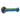 Side view of the Cloud Cali Inc Danksop 3-inch Glass Multi-Color Dots Hand Pipe showing a rounded bowl and straight stem with blue, green and red swirled bands.