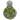 Close-up top view of the Cloud Cali Inc Dankstop 3-inch Glass Swirl w/ Fume Hand Pipe showing a glossy green swirled bowl and ridged neck against a black background