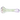 Side view of the Cloud Cali Inc DankStop 3-inch Glass Tight Swirl Hand Pipe showing its clear glass body with pale green and pink spiral swirls against a white background