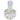 Top-down view of the Cloud Cali Inc DankStop 3-inch Glass Tight Swirl Hand Pipe showing pastel green and pink swirl patterns within clear glass.