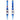 Front and mirrored side view of the Grateful Dead x Pulsar Steal Your Face Dab Straw | 6.5" showing its blue glass tube and clear central chamber with the Steal Your Face logo.