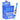 Angled front view of a 12pc display and a single blue Grateful Dead x Pulsar Steal Your Face Dab Straw | 6.5" with logo-adorned clear chamber on a white background