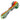 DankStop Rasta Slime Colorful Glass Pipe - 4 in.