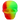 Front-facing close-up of the multicolor DankStop Dankstop Silicone Skull Container-Assor showing its rounded top, hollow eye sockets, and gradient red-yellow-green surface.