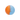 Center-frontal view of a half-orange, half-blue sphere against black, the DankStop Silicone Ball Container shown with its seam visible.