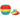 Close-up front view of a red, yellow, and teal silicone jar and matching lid, the DankStop Silicone Honey Jar Container.