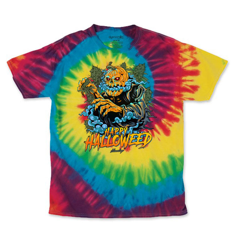 Happy Halloweed Rainbow Tie Dye T-Shirt