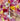 A close-up, angled view of the Day 510 Vape Battery against a vibrant background of pink and yellow roses.