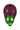 Front view of the Eggplant Pipe, a smooth, purple glass pipe with a rounded shape and visible mouthpiece.