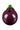 Front view of the Eggplant Pipe, a smooth, purple glass pipe with a rounded bowl, set against a plain white backdrop.