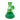 A studio shot of the Double Color Dry Glass Ashcatcher, showcasing its vibrant green glass construction and rounded form.