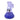 A side view of the Double Color Dry Glass Ashcatcher with a blue gradient and visible glass joint.