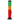 A front view of the JM Plastics Irie Twist with Pull Slide Acrylic Water Pipe, showcasing its twisted colorful design.