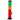Front view of the JM Plastics Irie Twist with Pull Slide Acrylic Water Pipe, displaying a colorful, twisted acrylic design.