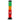 Front view of the JM Plastics Irie Twist with Pull Slide Acrylic Water Pipe, showcasing a colorful acrylic tube and pull slide.
